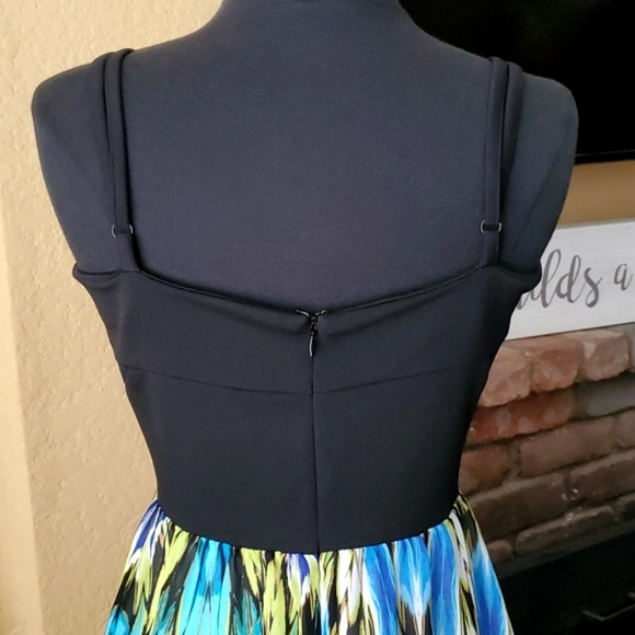 🆕️ Nicole by Nicole Miller Colorful Maxi Sleeveless Chiffon Dress SIZE: 14 - Picture 5 of 10